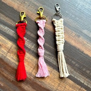 Stocking stuffer gifts,macrame keychains set of 3,boho keychains,Christmas gifts